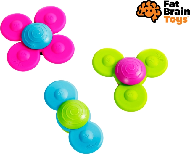 Fidget spinnery WHIRLY SQUIGZ – sada 3 ks s prísavkami