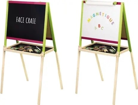 Jeujura drevená multifunkčná kreatívna tabuľa s príslušenstvom 56 × 43 cm