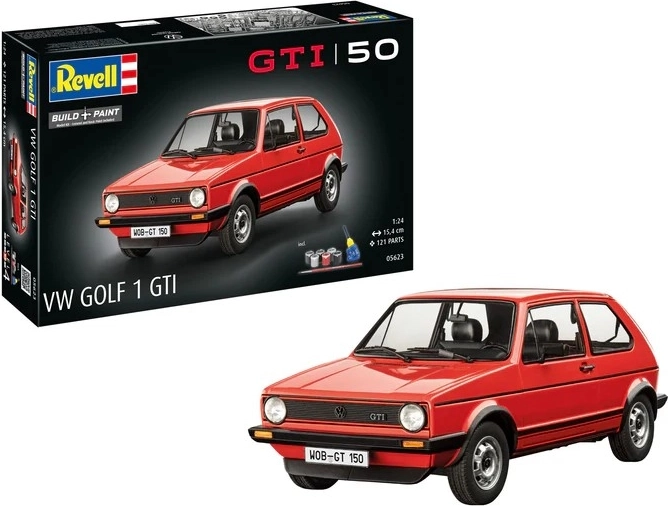 Plastikový model auta VW Golf I GTI 50 Years 1:24