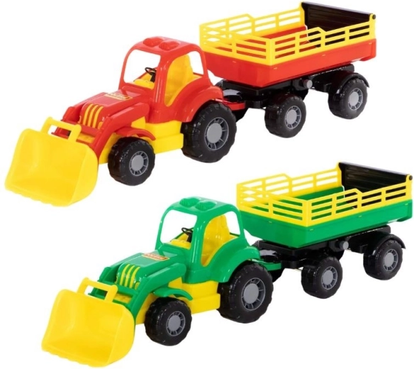Traktor s predným nakladačom a vlečkou Mighty - 1 kus