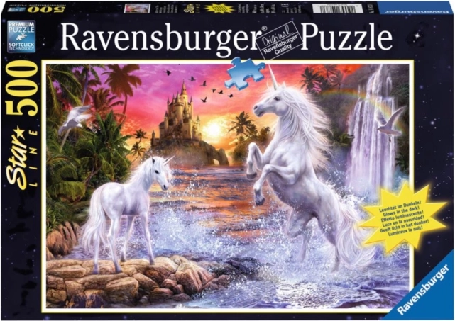 Ravensburger puzzle Jednorožce pri rieke 500 dielikov