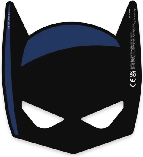 Karnevalová papierová maska Batman – sada 6 ks