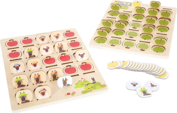 SMALL FOOT hádaj, kto som? 4 FRIENDS – drevená pamäťová hra 2 v 1