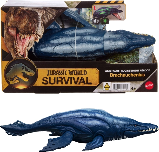 Interaktívna figúrka dinosaura JURASSIC WORLD Survival Brachauchenius 30 cm