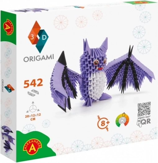 Origami 3D netopier - kreatívna sada