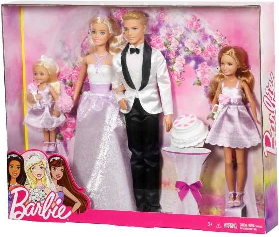 Barbie svadobná sada bábik (4 ks)