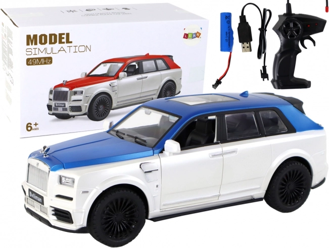 RC auto 1:20 bielo-modré s diaľkovým ovládaním BVLIIMAN