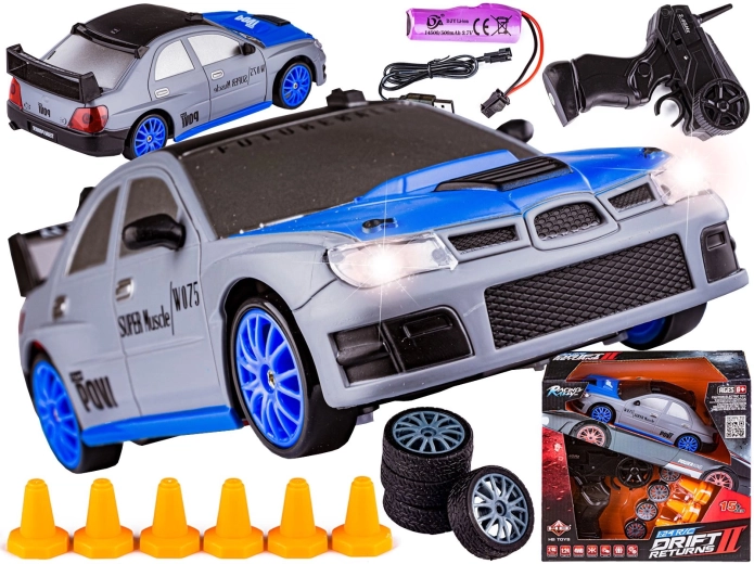 RC drift auto 1:24 2,4 GHz 4WD strieborné - 1 kus