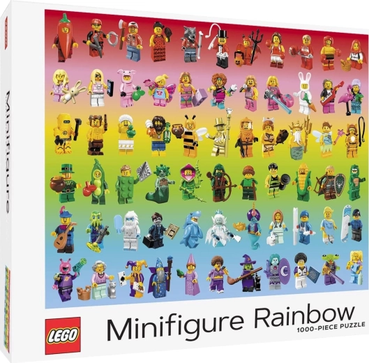 Puzzle LEGO dúhové minifigúrky 1000 dielikov