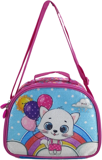 Kabelka mačička s balónikmi 25 cm