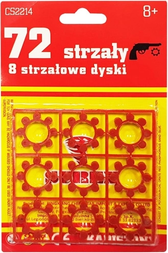 kapisóny osemranné disky pre detské pištole a revolvery