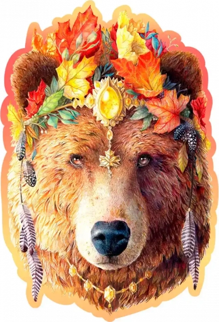 Drevené puzzle Štýlový Medveď od Wooden City