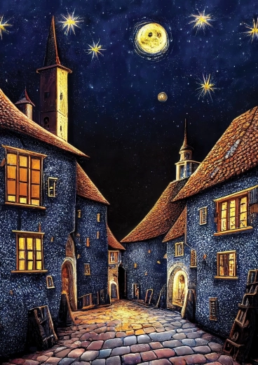 ART PUZZLE Puzzle Stredoveká noc chánov 500 dielikov