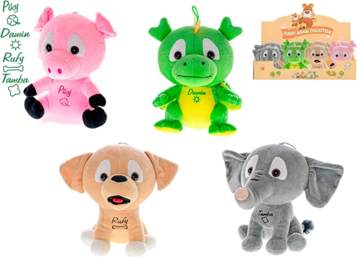 Sada plyšových zvieratiek 15 cm – 8 ks