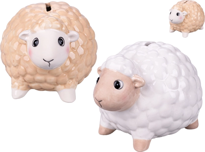 Porcelánová pokladnička ovečka pre deti