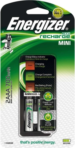 Energizer mini nabíjačka AAA s 2× AAA Power Plus 700 mAh