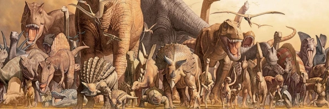 Panoramatické puzzle Dinosaury 1000 dielikov