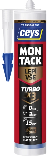 Ceys Montack Turbo montážne lepidlo transparentné 290 ml