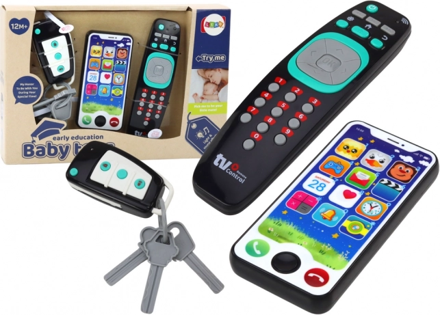 Sada hračiek pre deti Diaľkové ovládanie Kľúče Telefón Svetlá Zvuky