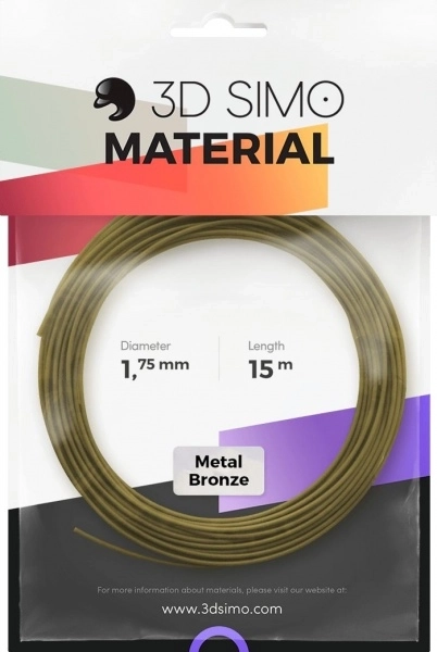 Filament pre 3D perá a 3D tlač s kovovým efektom – zlatý, 1,75 mm, 15 m