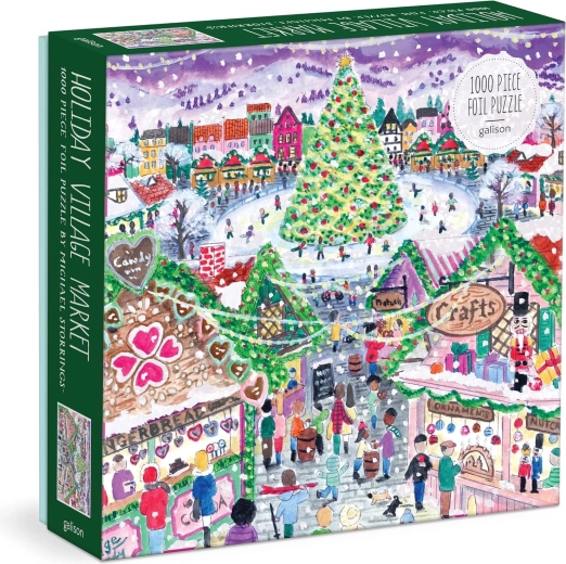Galison Metalické puzzle Adventné trhy 1 000 dielikov