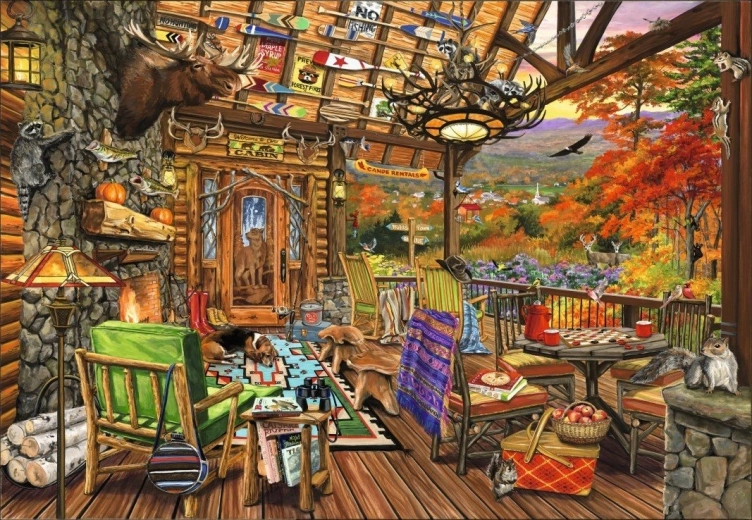 Puzzle Adirondacková veranda 1000 dielikov