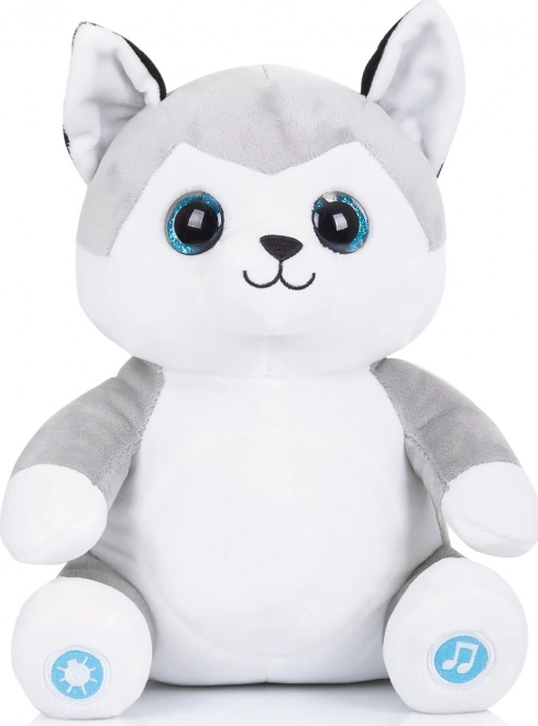 Plyšový husky so svetielkami a hudbou CHIPOLINO