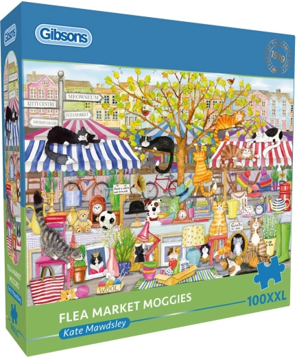 Puzzle Gibsons Mačací pouličný trh XXL 100 dielikov