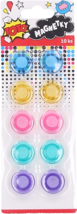Farebné okrúhle magnetky 20mm 10ks