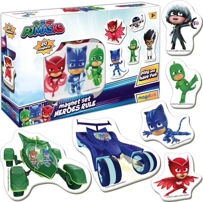 Sada magnetiek PJ MASKS Pidžamaci pre deti