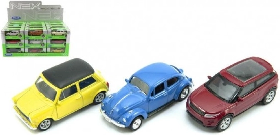 Mini kovové autíčko Welly 7 cm – mix modelov