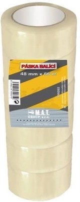 Baliaca páska 48 mm × 66 m transparentná, sada 6 ks