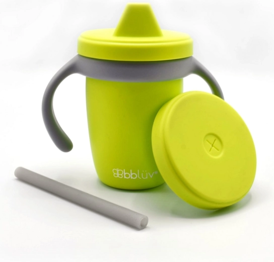 BBLÜV sippy cup rastúci silikónový hrnček lime