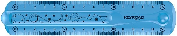 Pravítko KEYROAD Flexi 15 cm modré