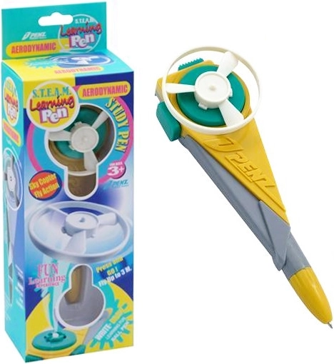 Pero s vystreľovacím lietajúcim diskom