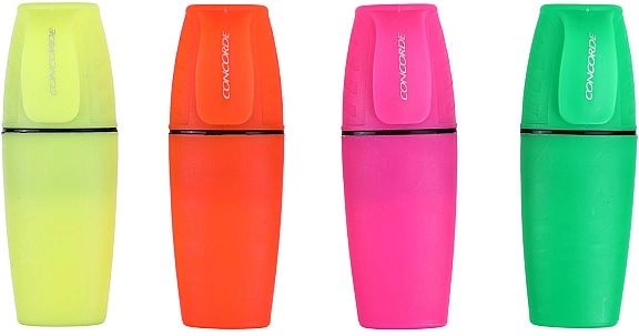 Sada mini zvýrazňovačov Concorde Neon, 4 ks