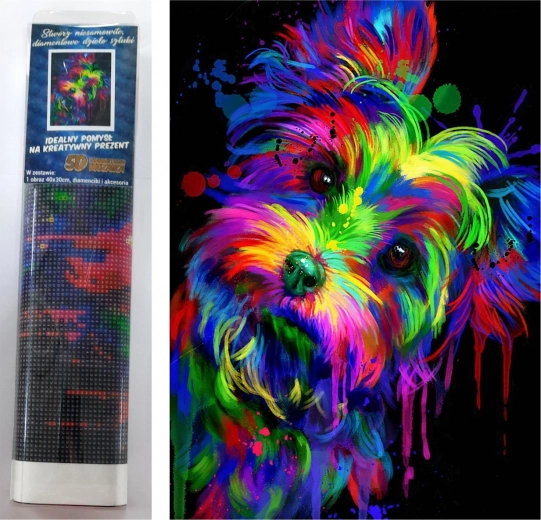 Norimpex Diamantové maľovanie Jorkšírsky teriér 30x40 cm