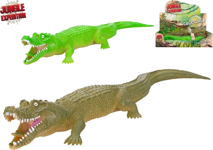 Jungle Expedition krokodíl 28 cm – realistická plastová figúrka pre deti