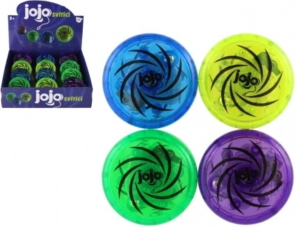 Svietiace plastové jojo 6 cm – 4 farby, na batérie
