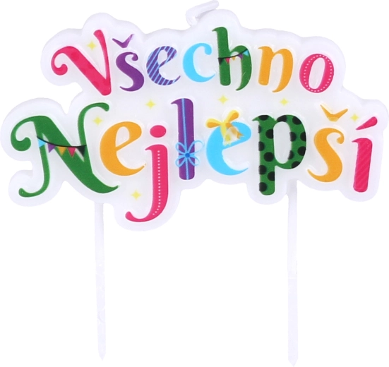 Narodeninové sviečky s držiakom – Všetko najlepšie