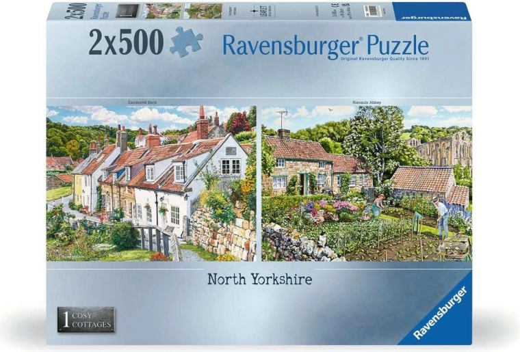 Ravensburger puzzle Cosy Cottages č. 1: Severný Yorkshire 2×500 dielikov