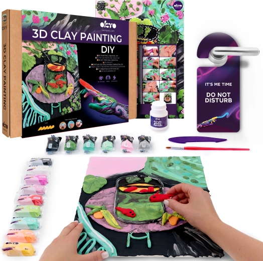 Okto výtvarný set maľovania hmotou Zlaté rybky – Henri Matisse 30 × 40 cm