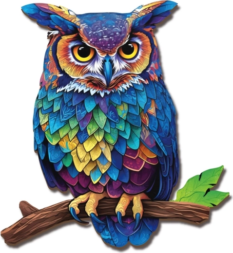 2Kids Toys drevené puzzle sova - 1 kus