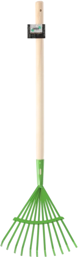 Detské hrable na lístie 70 × 24 cm zelené Malý záhradník