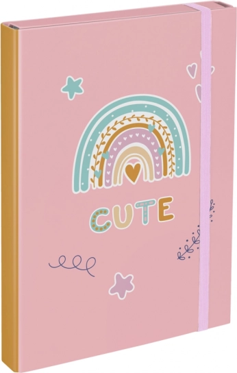 BAAGL dosky na školské zošity A4 dúha ružové