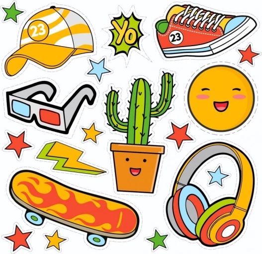 Nažehľovacie nálepky YO – malý arch s motívmi leta