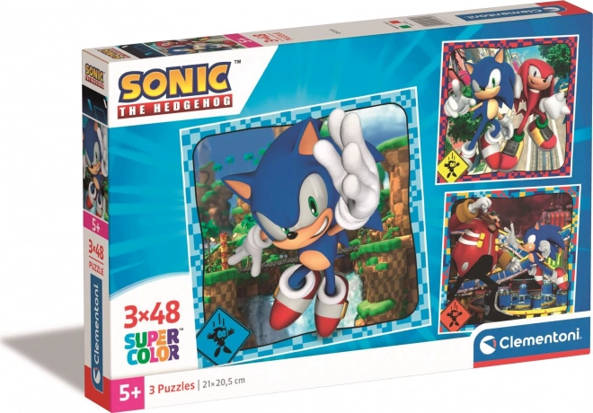 Puzzle 3×48 dielikov CLEMENTONI SONIC