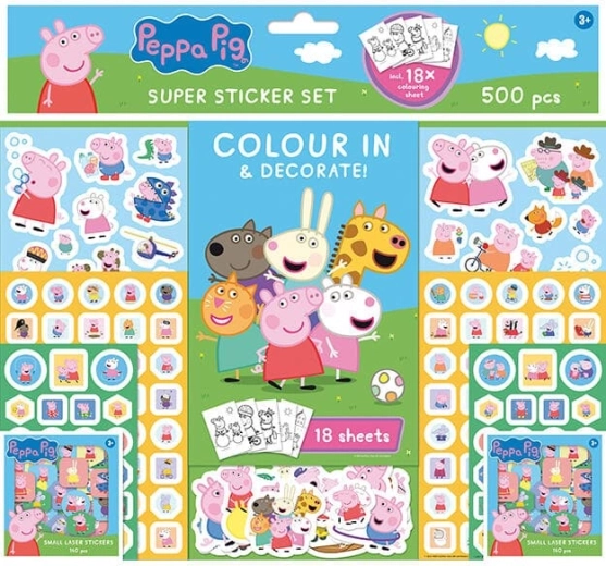 Samolepkový set Prasiatko Peppa (500 ks)