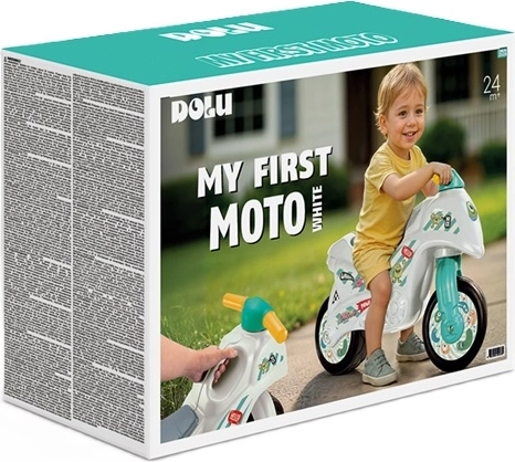 DOLU detské odrážadlo motorka bielo-zelené