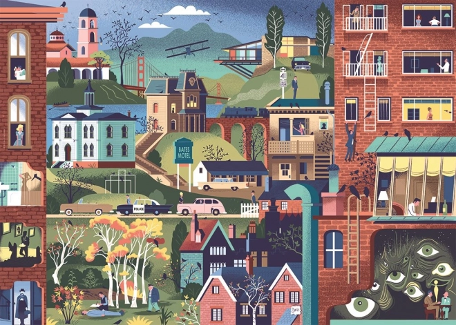 Puzzle Movie Masters: filmy Alfreda Hitchcocka 1000 dielikov